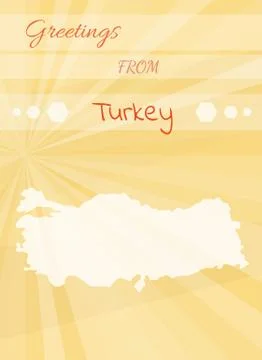 Greetings from turkey 스톡 일러스트
