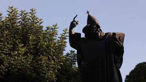 Gregory of Nin, Grgur Ninski, Bishop of Nin Statue Split,Croatia Stock Footage 237761719