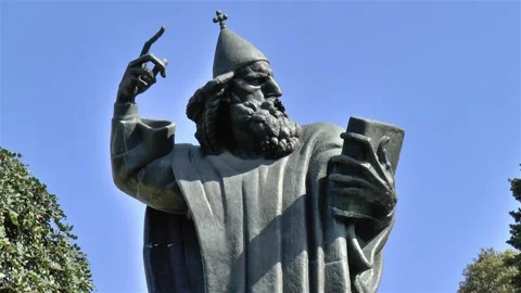 Gregory of Nin statue in Split, Croatia. Stock Footage 143917239