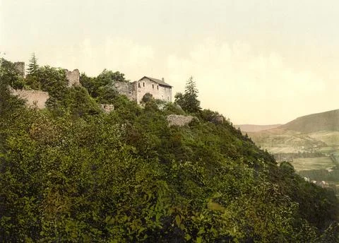 Greifenstein Castle Blankenburg in Thuringia Germany Historic digitally Stock Illustration