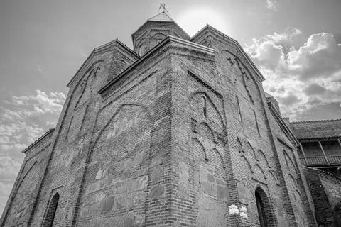 Gremi citadel and monastic complex with the Church of the Archangels in Kak.. Stock Photos