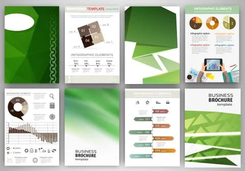 Gren creative backgrounds and abstract concept infographics Stock Illustration