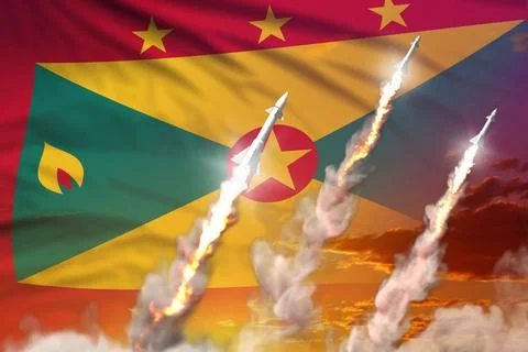 Grenada ballistic warhead launch 스톡 일러스트