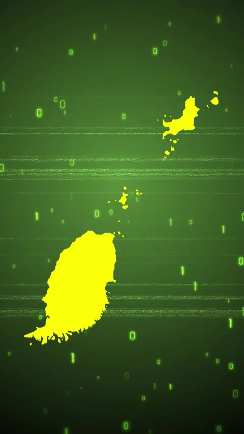 Grenada Digital Map Intro Stock Footage 258835881