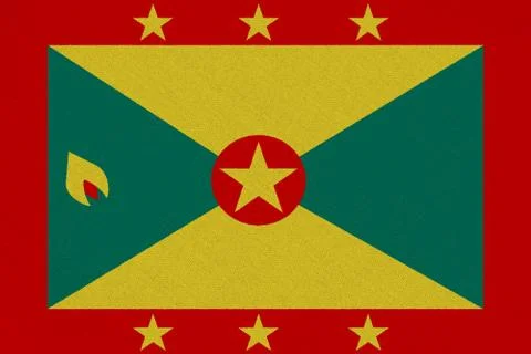Grenada fabric flag Stock Illustration