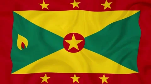 Grenada Flag Background, Grenada waving flag Texture background Stock Footage 283366018