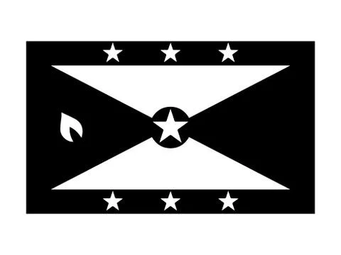 Grenada Flag Black and White. Country National Emblem Banner. Monochrome Gray 库存插图