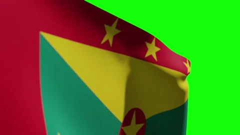 Grenada Flag Close Видео 135839452