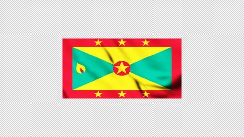 Grenada flag fluttering in the wind Stock Footage 310221864