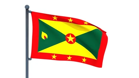 Grenada Flag Video stock 150197355