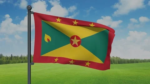 Grenada Flag Video stock 152708586