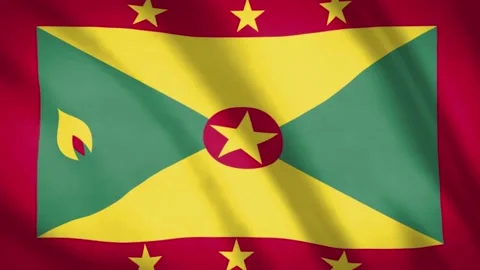 Grenada Flag Stock Footage 188256751