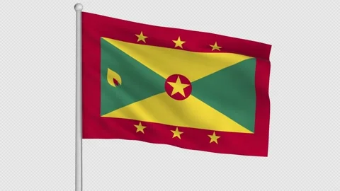 Grenada Flag Video stock 225334243