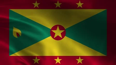 Grenada Flag Stock Footage 336903596
