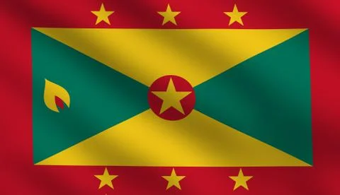 Grenada flag Stock Illustration