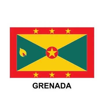 Grenada flag Stock Illustration