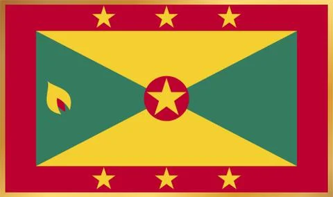 Grenada Flag Illustration Stock Illustration