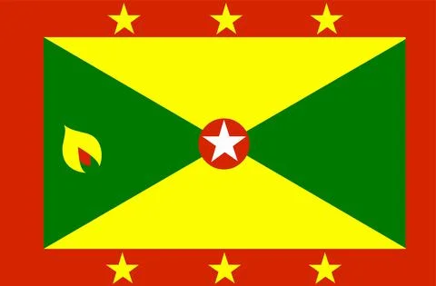 Grenada flag vector Stock Illustration