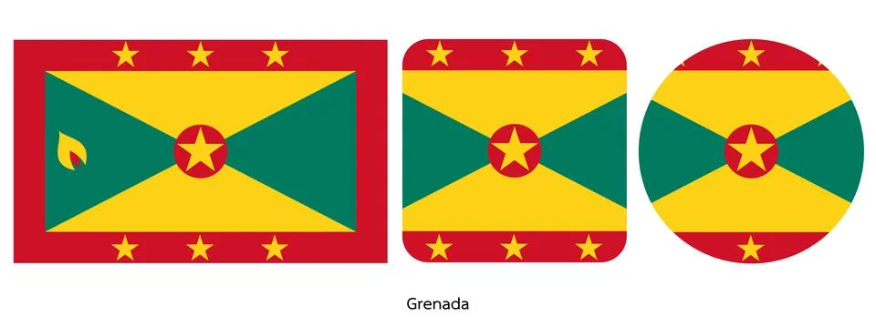 Grenada flag, vector illustration Stock Illustration