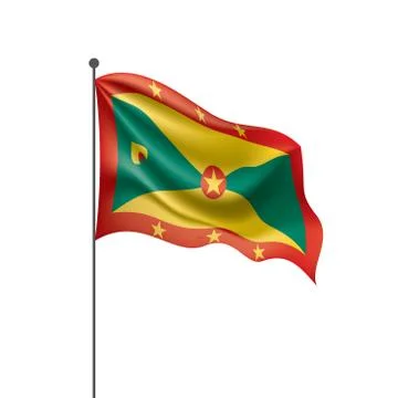 Grenada flag, vector illustration on a white background Stock Illustration