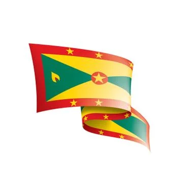 Grenada flag, vector illustration on a white background Stock Illustration