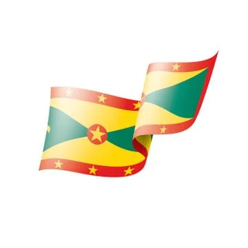 Grenada flag, vector illustration on a white background Stock Illustration