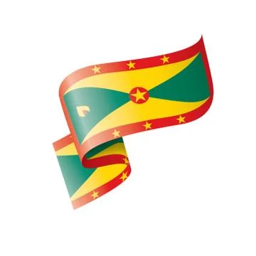 Grenada flag, vector illustration on a white background Stock Illustration