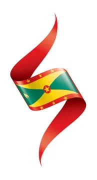 Grenada flag, vector illustration on a white background Stock Illustration