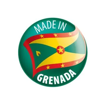 Grenada flag, vector illustration on a white background Stock Illustration