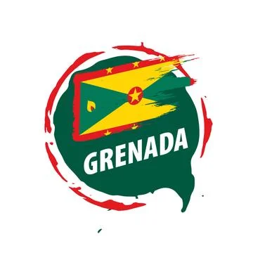 Grenada flag, vector illustration on a white background Grenada national f... Stock Photos
