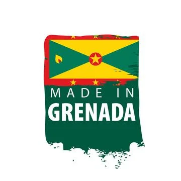 Grenada flag, vector illustration on a white background Grenada national f... Stockfoto's