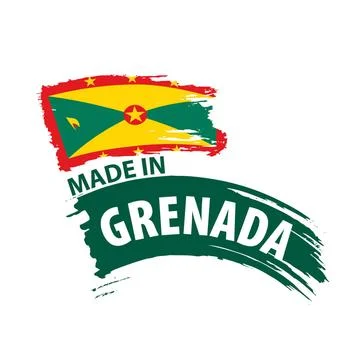 Grenada flag, vector illustration on a white background Grenada national f... Foto stock
