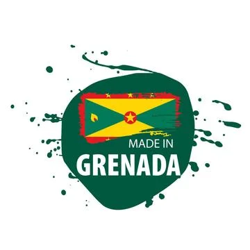 Grenada flag, vector illustration on a white background Grenada national f... Stock Photos
