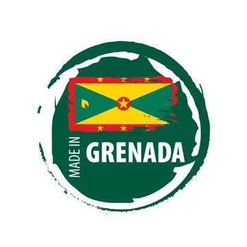 Grenada flag, vector illustration on a white background Grenada national f... Stock Photos