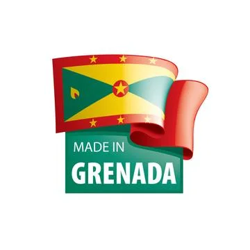 Grenada flag, vector illustration on a white background Grenada national f... Stock Photos