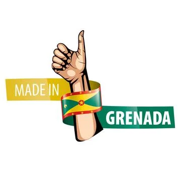 Grenada flag, vector illustration on a white background Grenada national f... Foto stock