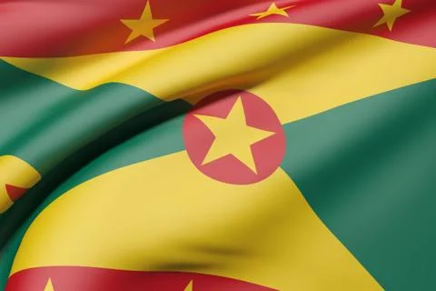 Grenada flag waving Stock Illustration