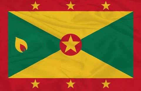 Grenada Flag Waving Stock Illustration