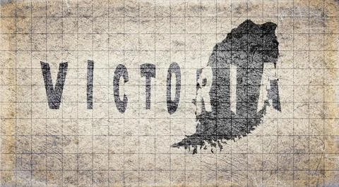 Grenada flagVictoria Typography Map Stock Illustration