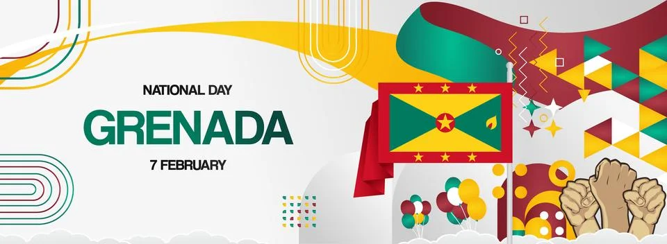 Grenada Independence Day Banner. Creative background of Grenada national da.. Иллюстрация