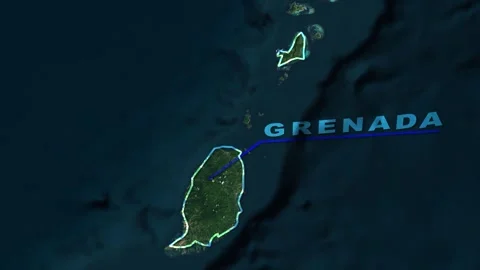 Grenada Map Animation Stock Footage 273308097