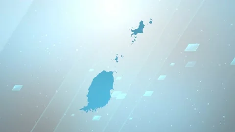 Grenada Map Background Stock Footage 197946228