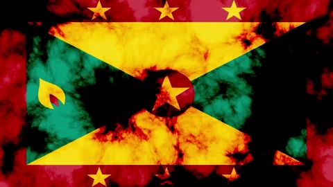 Grenada national flag background animation Stockbeeldmateriaal 291612530