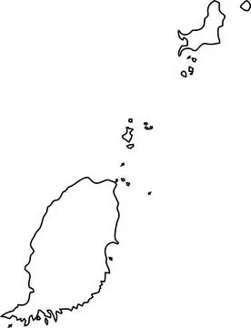 Grenada - outline map country Stock-Illustration
