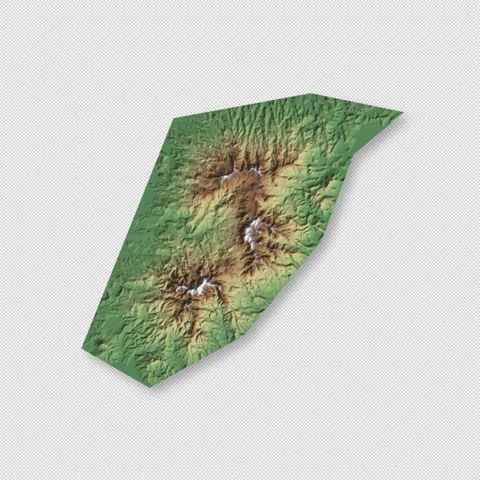 Grenada Rotating 3D Relief Map Seamless Loop, Alpha Channel 4K 스톡 동영상 340716766
