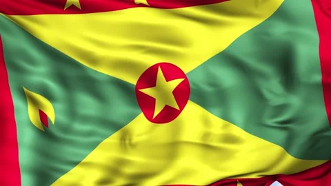 Grenada Waving Flag Background Stock Footage 204132923