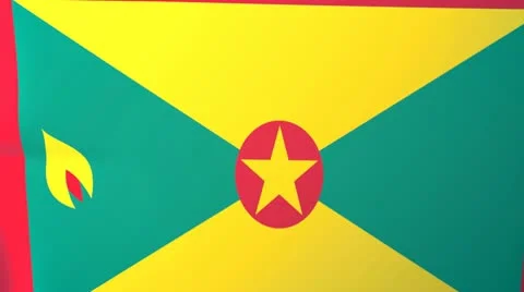 Grenada Waving Flag Stock Footage 10761931