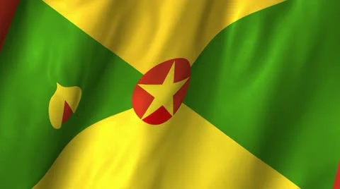 Grenada Waving Flag Stock Footage 12277700