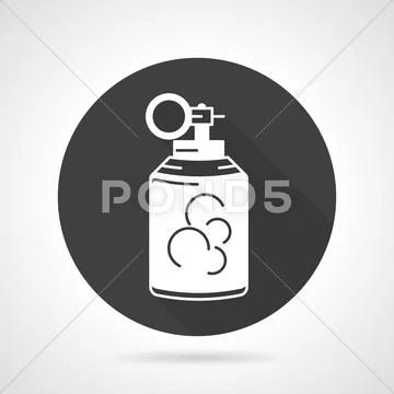 Grenade black round vector icon Stock Illustration