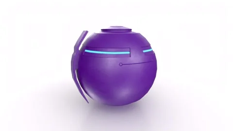 Grenade Bomb rotating in loop on white background Stock-Footage 272305263